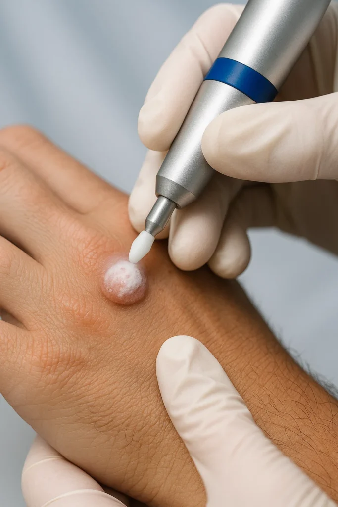 example of wart removal Hastings using cryopen