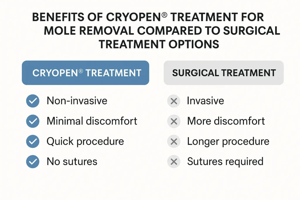 Benefits of facial mole removal Hastings - call our team today to book a consultation