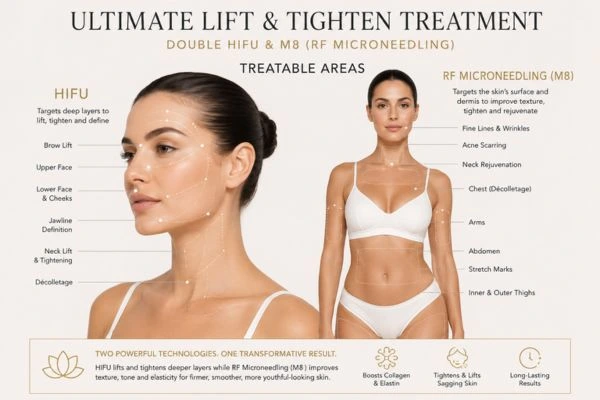 Areas of the body that can be treated - ultimate skin tighten treatment Hastings